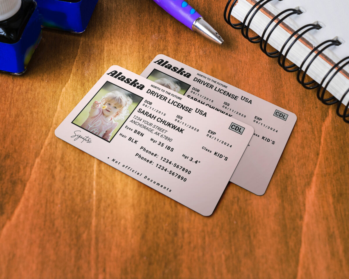 Customized Identification Cards for Children Personalized Safety Assurance, Alaska Identification Cards Credentials for Kids Alaska ID card