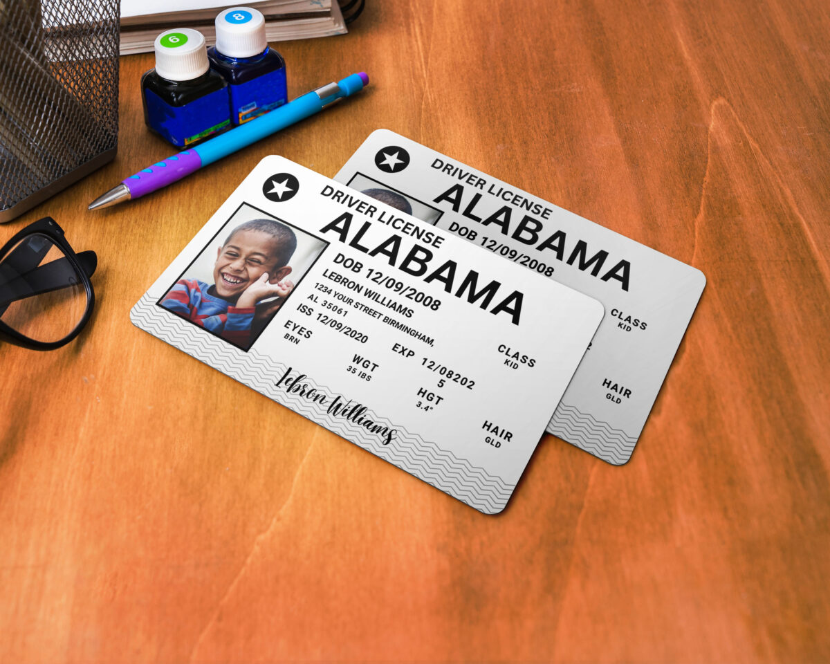 Alabama ID Card, Personalized Photo Id Card TEMPLATE Alabama ID Card Safety, Custom Diy on Canva, Printable at Home, Realistic for Fun and Travel