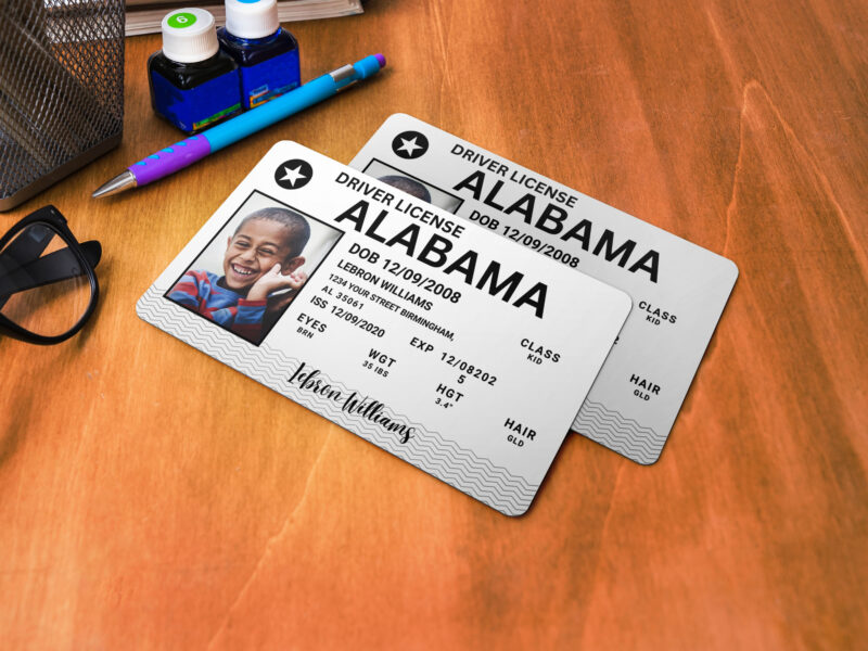 Alabama ID Card, Personalized Photo Id Card TEMPLATE Alabama ID Card Safety, Custom Diy on Canva, Printable at Home, Realistic for Fun and Travel