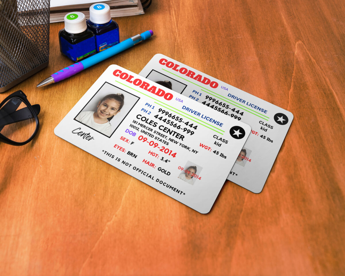 Colorado ID Card, Personalized Photo Id Card TEMPLATE ,Colorado ID Card Safety, Custom Diy on Canva, Printable at Home, Realistic for Fun and Travel