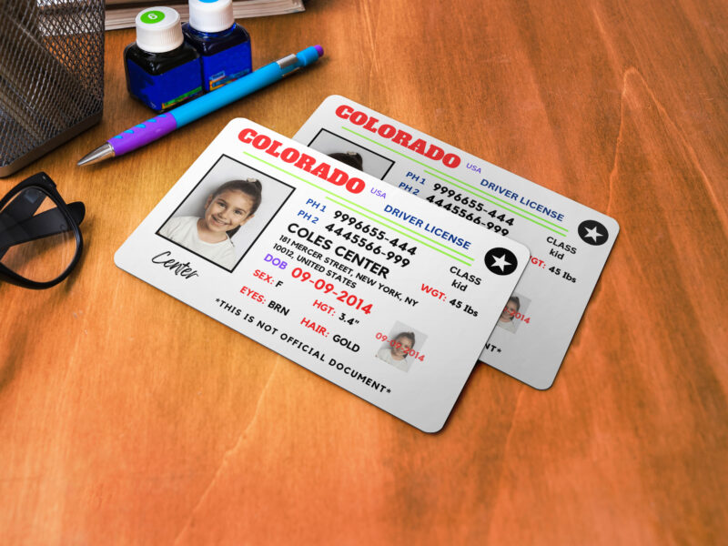 Colorado ID Card, Personalized Photo Id Card TEMPLATE ,Colorado ID Card Safety, Custom Diy on Canva, Printable at Home, Realistic for Fun and Travel