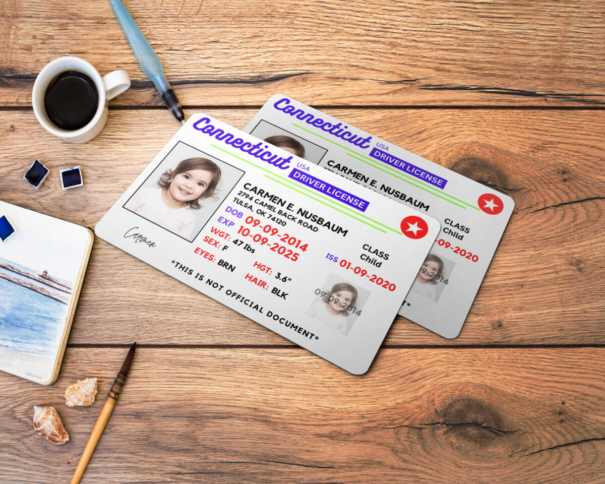 Connecticut ID Card, Personalized Photo Id Card TEMPLATE ,Connecticut ID Card Safety, Custom Diy on Canva, Printable at Home, Realistic for Fun and Travel - Image 4