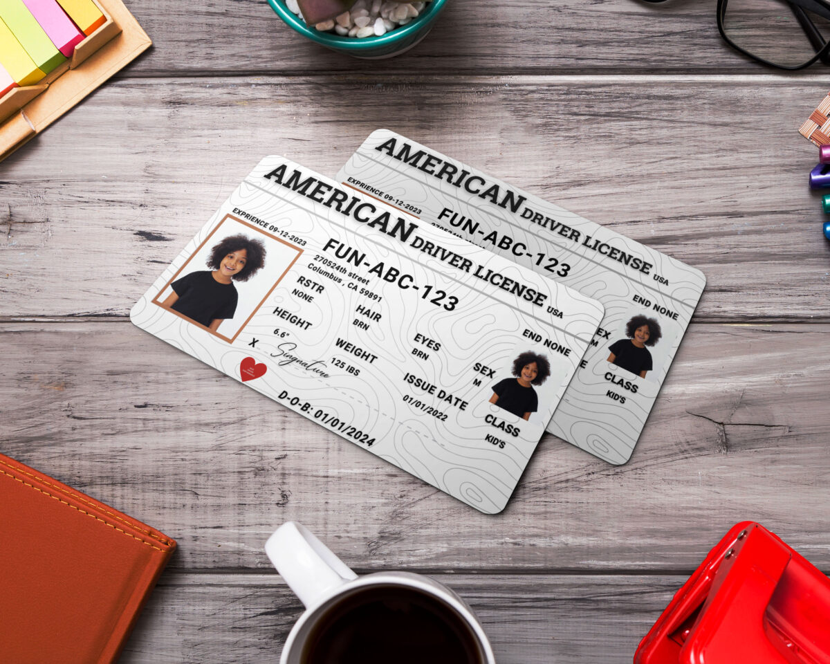 American ID Card, Personalized Photo Id Card TEMPLATE American ID Card Safety, Custom Diy on Canva, Printable at Home, Realistic for Fun and Travel - Image 4