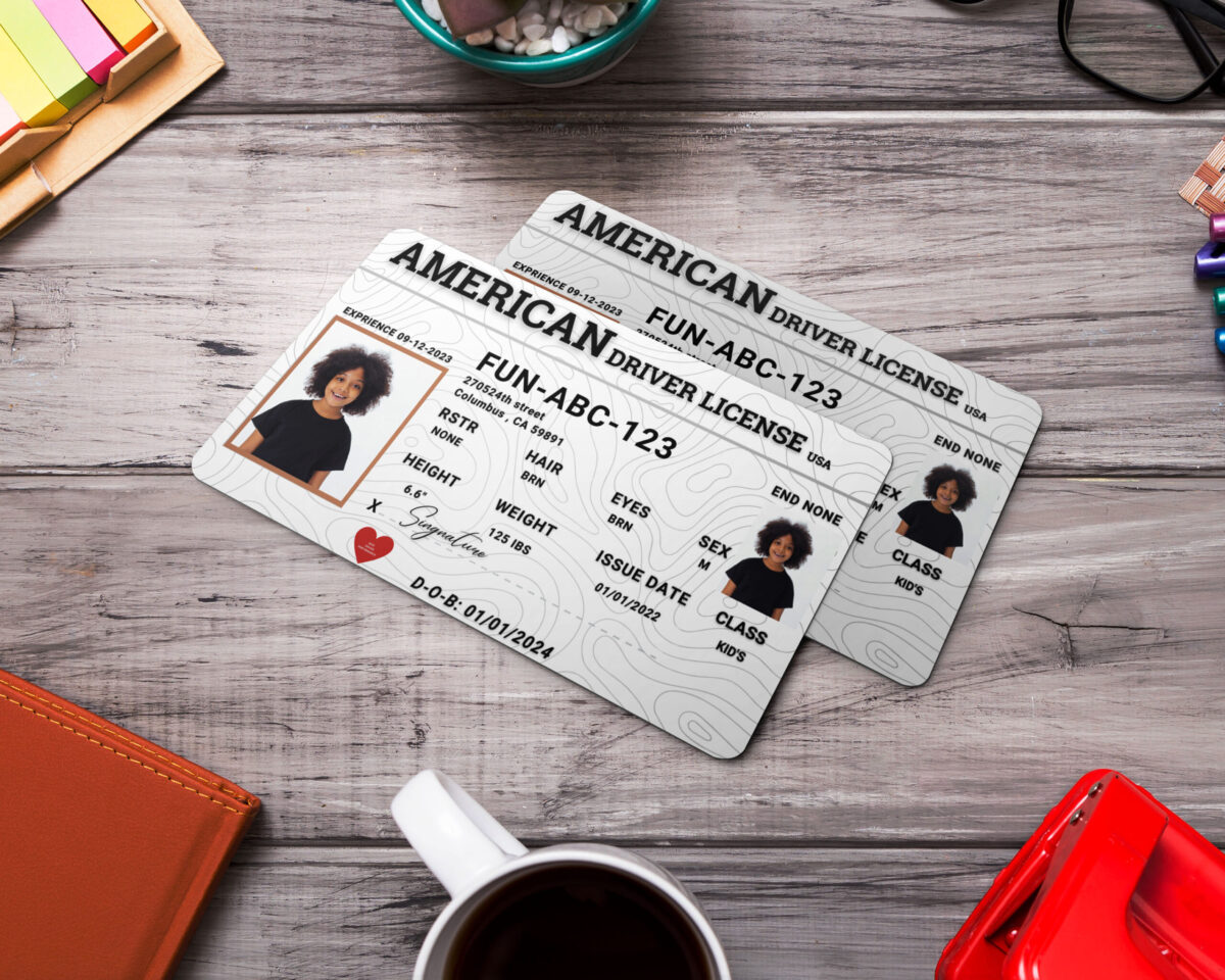 American ID Card, Personalized Photo Id Card TEMPLATE American ID Card Safety, Custom Diy on Canva, Printable at Home, Realistic for Fun and Travel - Image 4