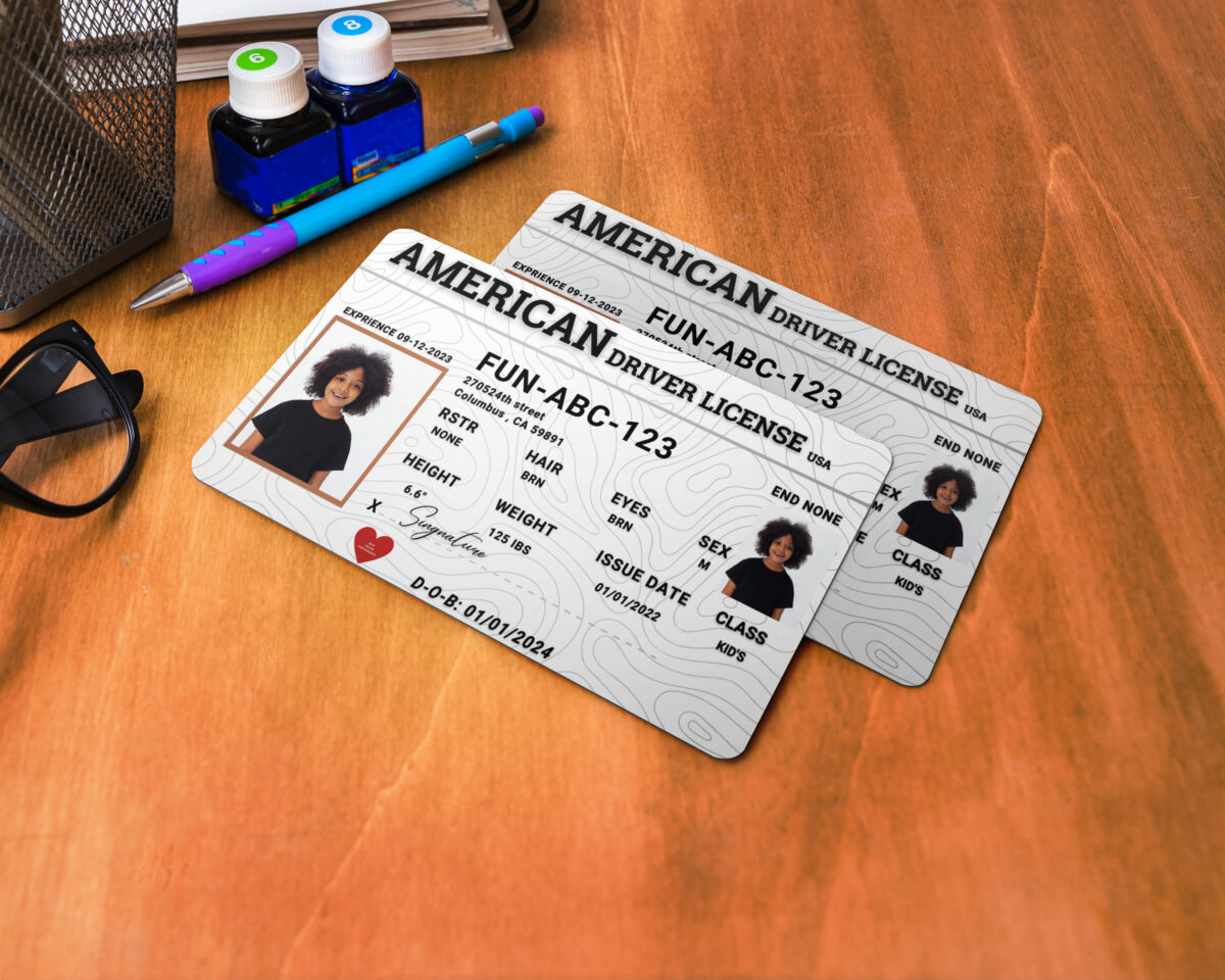 American ID Card, Personalized Photo Id Card TEMPLATE American ID Card Safety, Custom Diy on Canva, Printable at Home, Realistic for Fun and Travel