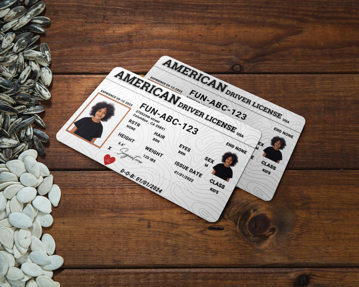 American ID Card, Personalized Photo Id Card TEMPLATE American ID Card Safety, Custom Diy on Canva, Printable at Home, Realistic for Fun and Travel - Image 3