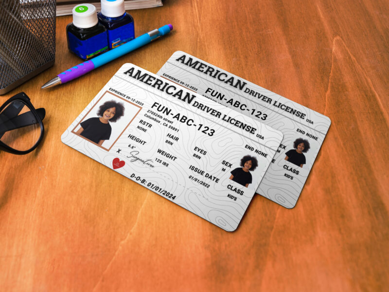American ID Card, Personalized Photo Id Card TEMPLATE American ID Card Safety, Custom Diy on Canva, Printable at Home, Realistic for Fun and Travel