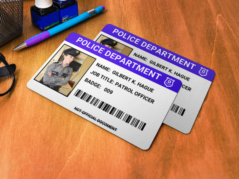 Editable Police Department ID Card Template, Custom Police Department ID Card Template, Printable Police Department Identification Badge, Canva Template