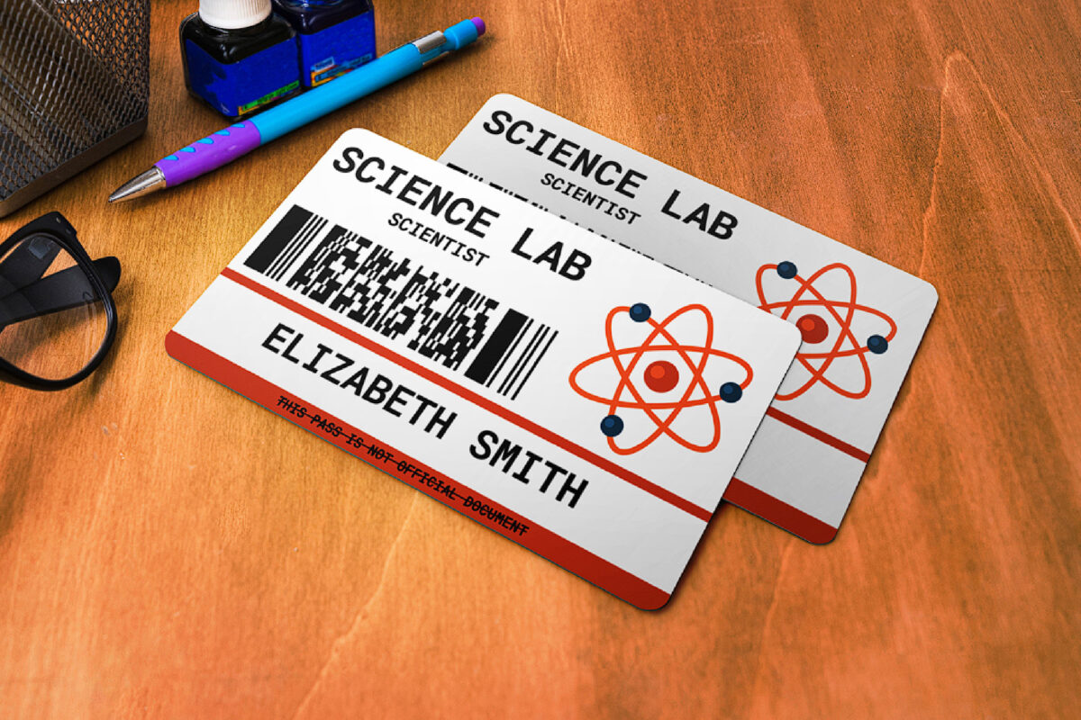 Editable Since lab ID Card Template, Custom Since lab ID Card Template, Printable Since lab Identification Badge, Canva Template