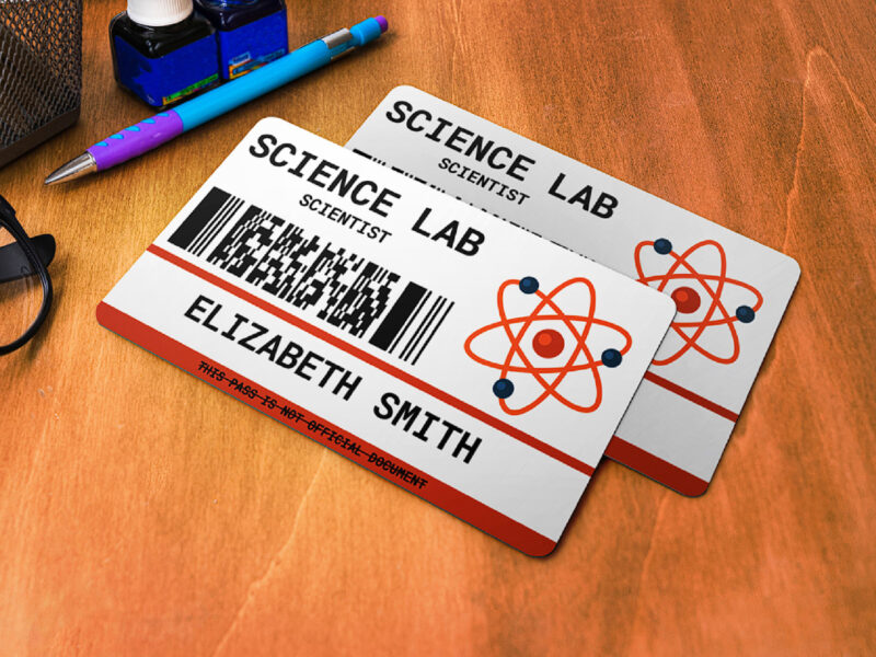 Editable Since lab ID Card Template, Custom Since lab ID Card Template, Printable Since lab Identification Badge, Canva Template