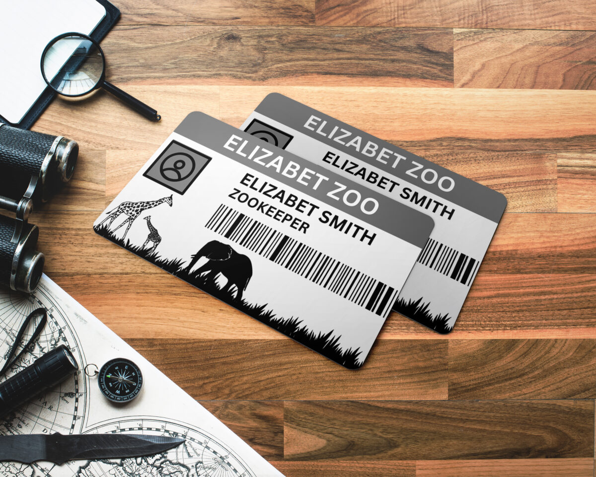 Editable Elizabet zoo Elizabet smith Zookeeper ID Card Template, Custom Elizabet zoo Elizabet smith Zookeeper ID Card Template, Printable Elizabet zoo Elizabet smith Zookeeper Identification Badge, Canva Template - Image 4