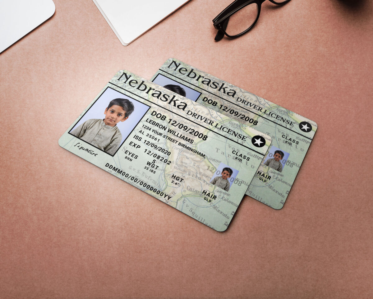 Nebraska ID Card, Personalized Photo Id Card TEMPLATE Nebraska ID Card Safety, Custom Diy on Canva, Printable at Home, Realistic for Fun and Travel