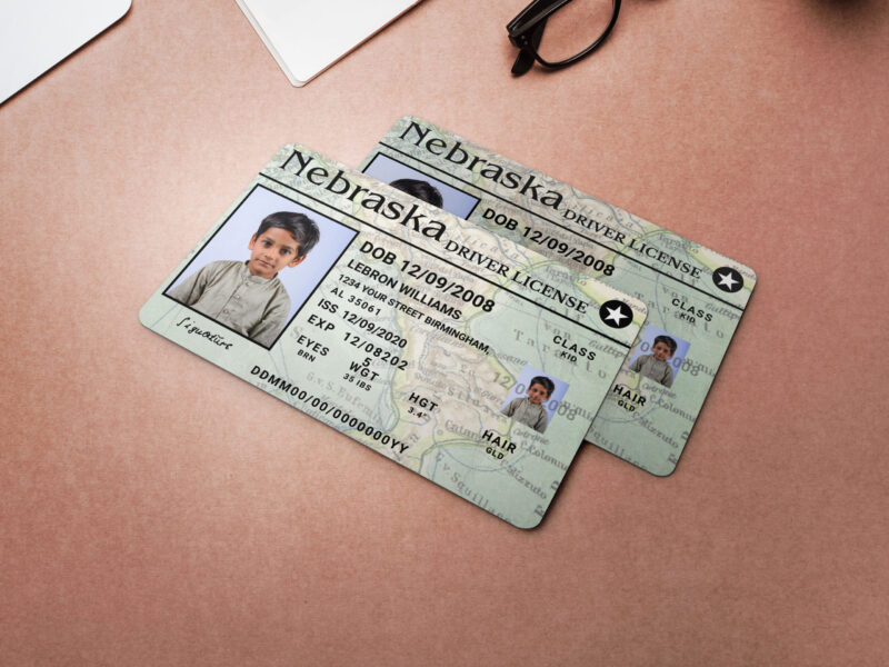 Nebraska ID Card, Personalized Photo Id Card TEMPLATE Nebraska ID Card Safety, Custom Diy on Canva, Printable at Home, Realistic for Fun and Travel