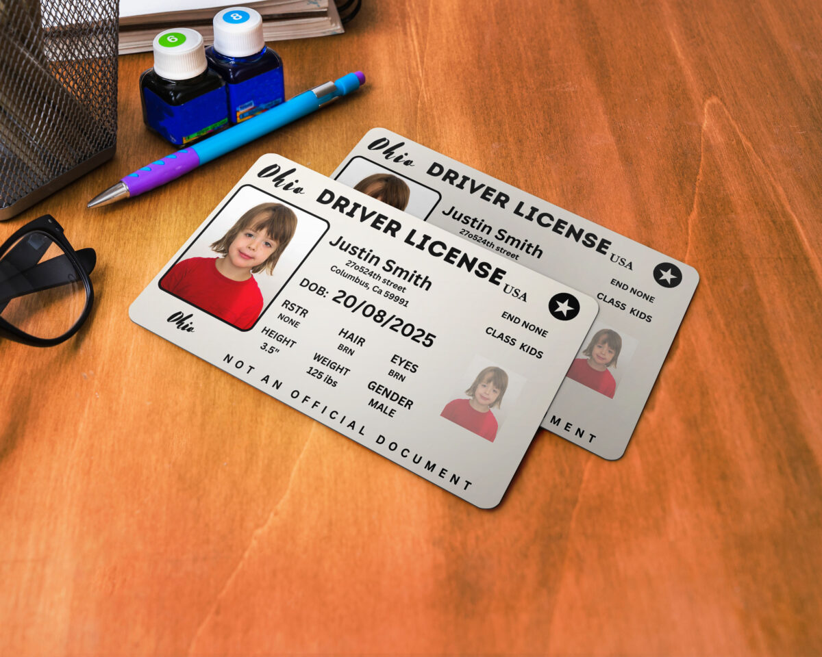 Ohio ID Card, Personalized Photo Id Card TEMPLATEOhio ID Card Safety, Custom Diy on Canva, Printable at Home, Realistic for Fun and Travel