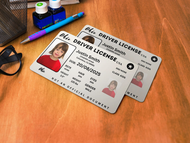Ohio ID Card, Personalized Photo Id Card TEMPLATEOhio ID Card Safety, Custom Diy on Canva, Printable at Home, Realistic for Fun and Travel