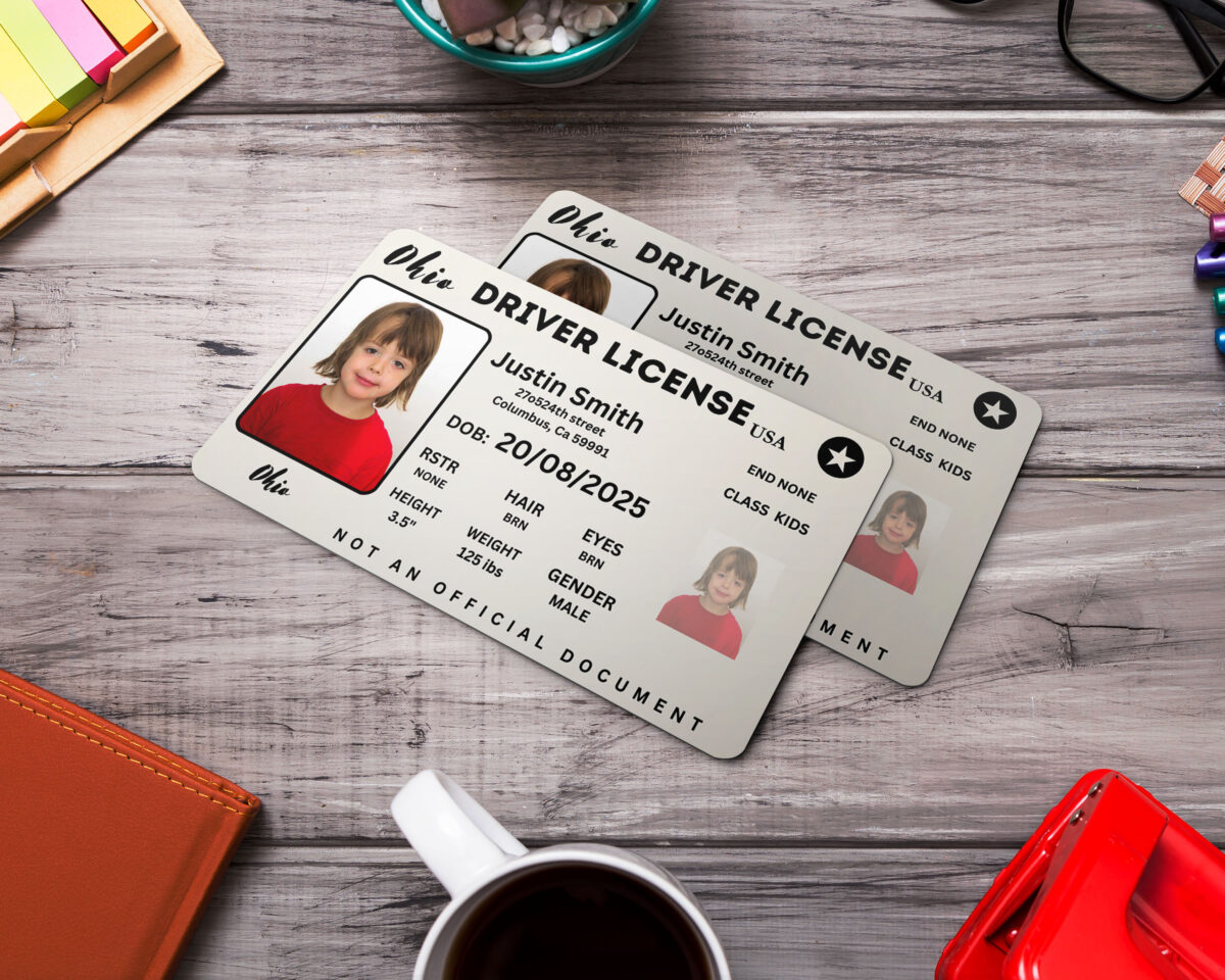 Ohio ID Card, Personalized Photo Id Card TEMPLATEOhio ID Card Safety, Custom Diy on Canva, Printable at Home, Realistic for Fun and Travel - Image 4