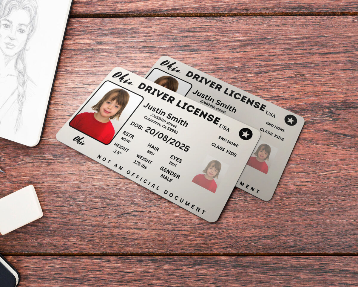 Ohio ID Card, Personalized Photo Id Card TEMPLATEOhio ID Card Safety, Custom Diy on Canva, Printable at Home, Realistic for Fun and Travel - Image 2