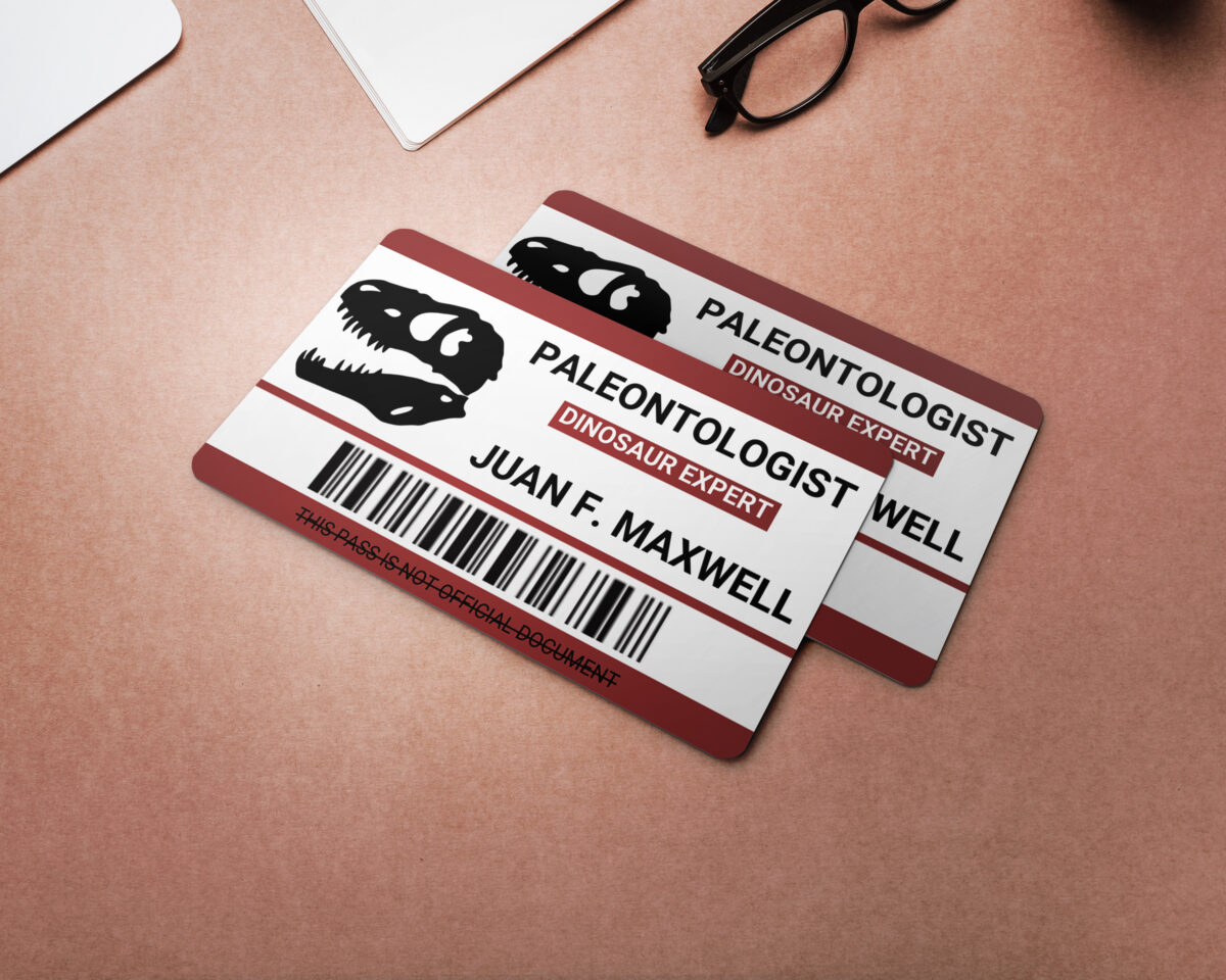 Editable Paleontologist ID Card Template, Custom Paleontologist ID Card Template, Printable Paleontologist Identification Badge, Canva Template