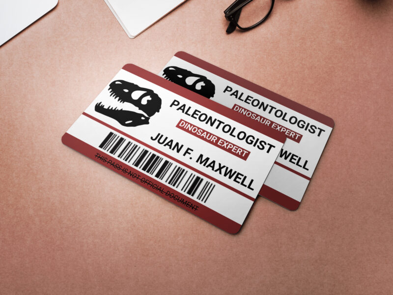 Editable Paleontologist ID Card Template, Custom Paleontologist ID Card Template, Printable Paleontologist Identification Badge, Canva Template