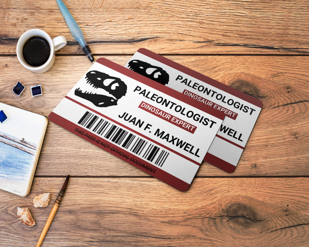 Editable Paleontologist ID Card Template, Custom Paleontologist ID Card Template, Printable Paleontologist Identification Badge, Canva Template - Image 3