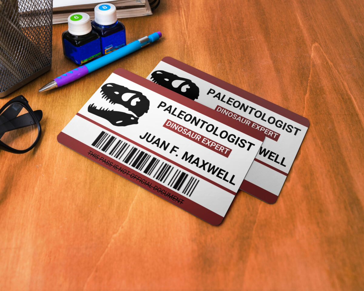 Editable Paleontologist ID Card Template, Custom Paleontologist ID Card Template, Printable Paleontologist Identification Badge, Canva Template
