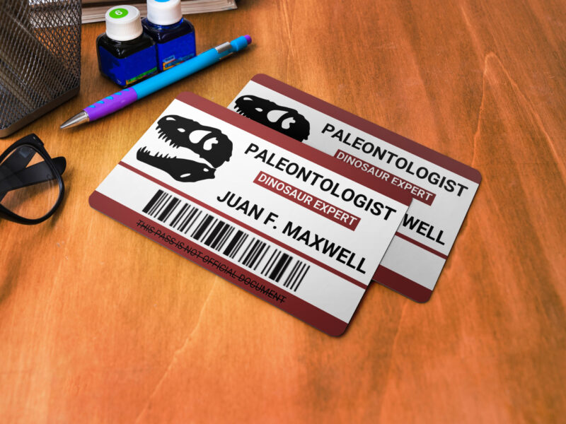 Editable Paleontologist ID Card Template, Custom Paleontologist ID Card Template, Printable Paleontologist Identification Badge, Canva Template