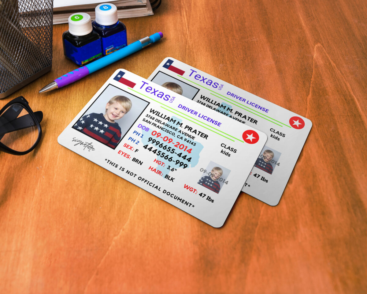 Texas ID Card, Personalized Photo Id Card TEMPLATE ,Texas ID Card Safety, Custom Diy on Canva, Printable at Home, Realistic for Fun and Travel