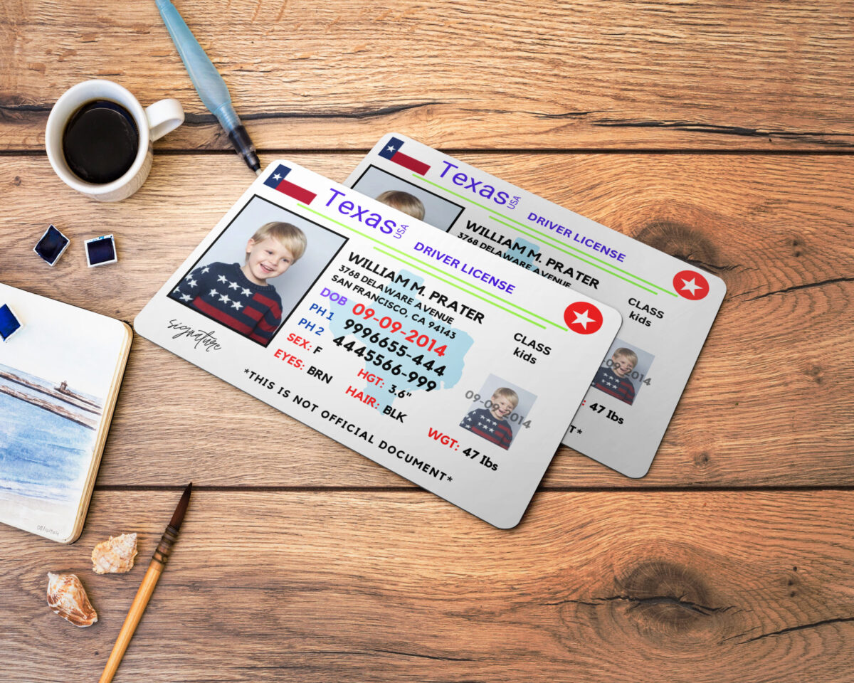 Texas ID Card, Personalized Photo Id Card TEMPLATE ,Texas ID Card Safety, Custom Diy on Canva, Printable at Home, Realistic for Fun and Travel - Image 2