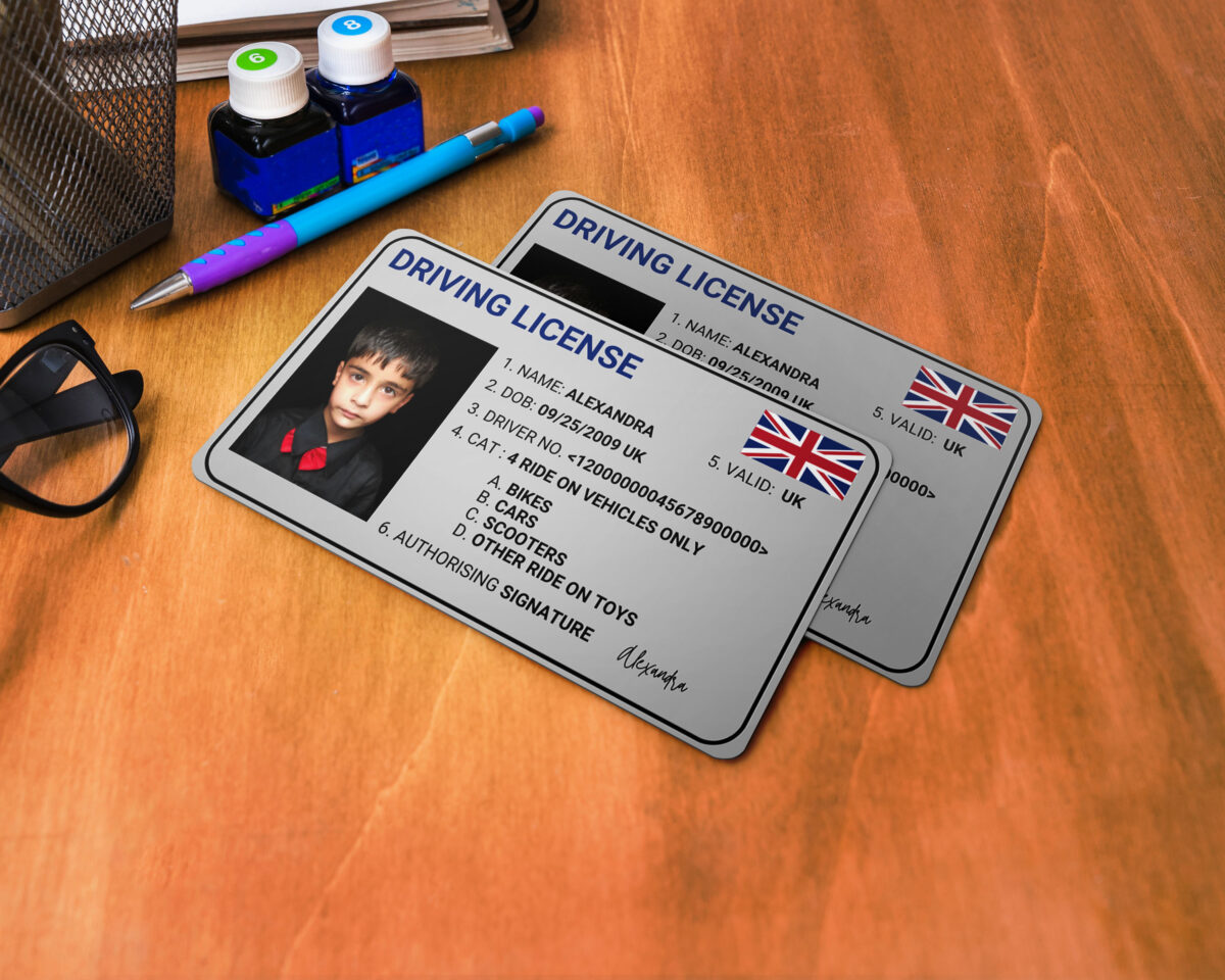 UK Driving license  ID Card, Personalized Photo Id Card TEMPLATE ,UK Driving license  ID Card Safety, Custom Diy on Canva, Printable at Home, Realistic for Fun and Travel - Image 2