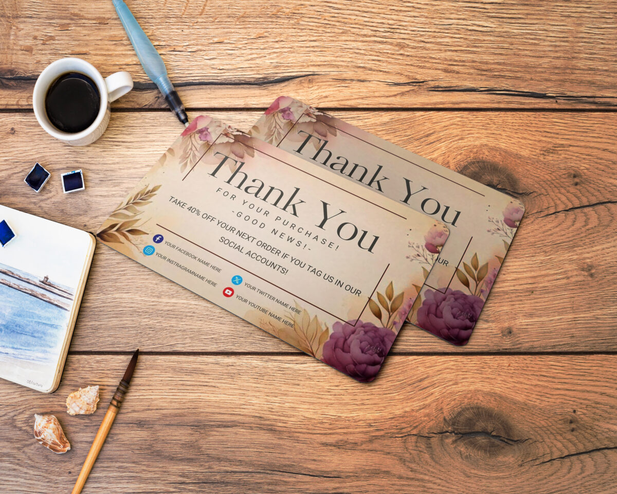 Printable thank you  Card Template, Custom thank you Template,  thank you Badge, Canva Template - Image 7