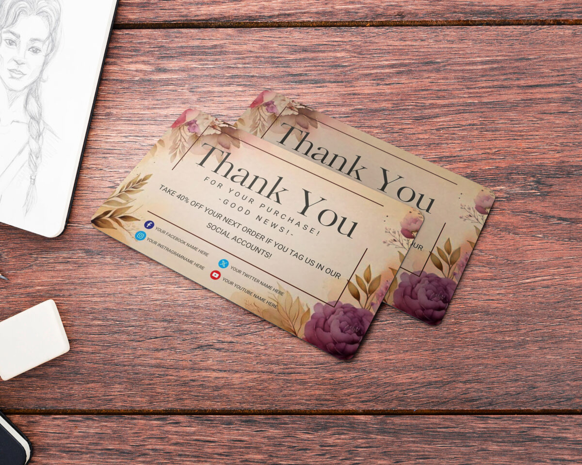 Printable thank you  Card Template, Custom thank you Template,  thank you Badge, Canva Template - Image 6