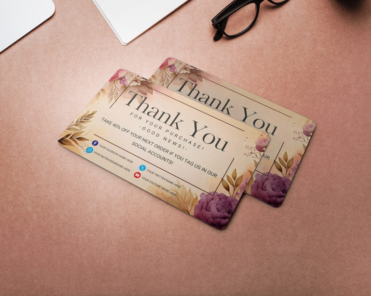 Printable thank you  Card Template, Custom thank you Template,  thank you Badge, Canva Template - Image 4
