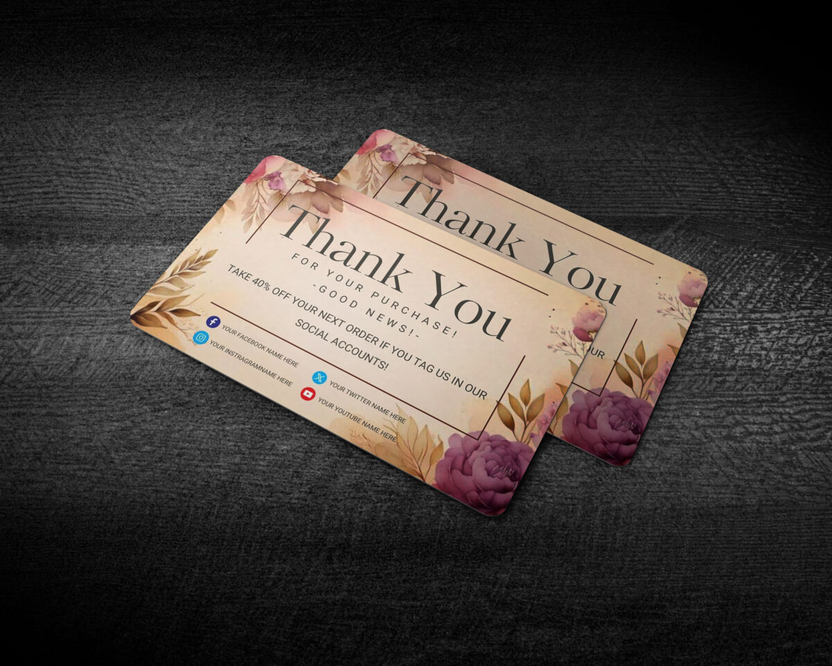 Printable thank you  Card Template, Custom thank you Template,  thank you Badge, Canva Template - Image 2