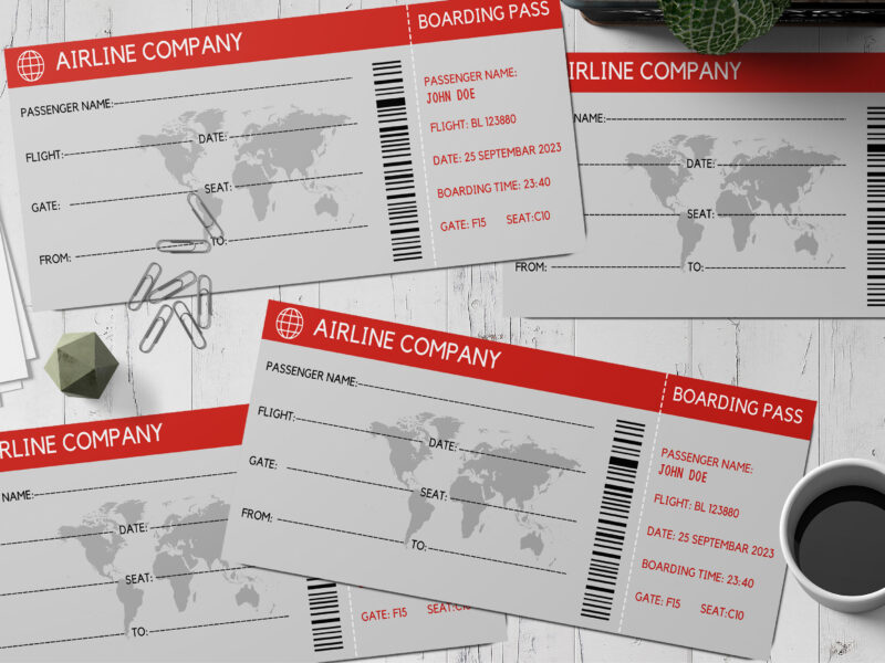 Editable Airline Surprise Ticket Template – Canva + PDF/JPEG – Concert, Travel, Party, Reunion, Birthday, Christmas, Vacation – Instant Download & Fully Customizable – Memorable Digital Ticket Surprise Gift for Him / Her