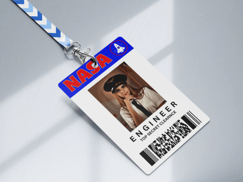NASA, Engineer ID badge , Custom ID Badge, Custom ID Card, Id Card Template, Employee Badge, Canva Template, NASA, Engineer ID badge Digital Custom ID Office Badge Editable in canvas