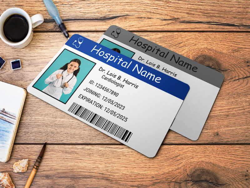 Editable Hospital ID Card Template, Custom Hospital ID Card Template, Printable Hospital  Identification Badge, Canva Template