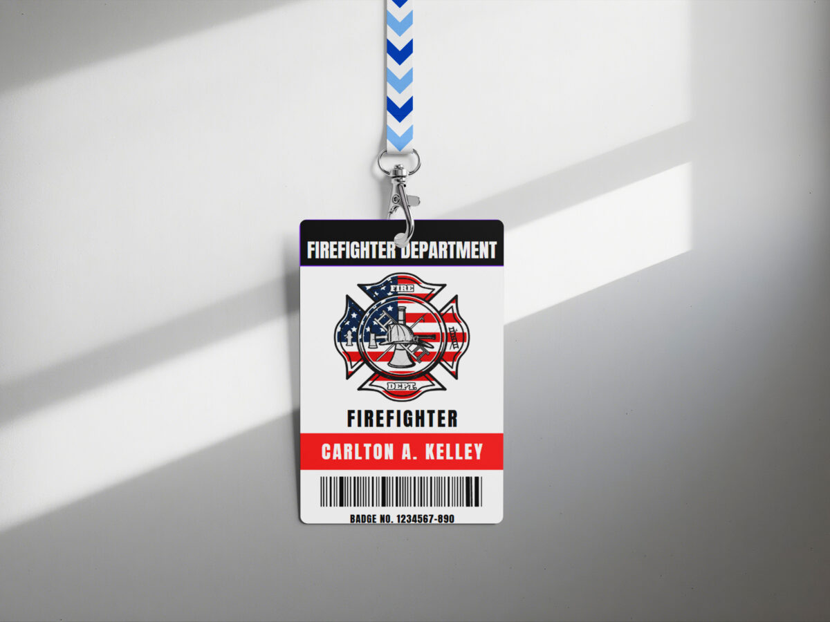 Firefighter Department ID badge , Custom ID Badge, Custom ID Card, Id Card Template, Employee Badge, Canva Template, Firefighter Department ID badge Digital Custom ID Office Badge Editable in canvas - Image 2