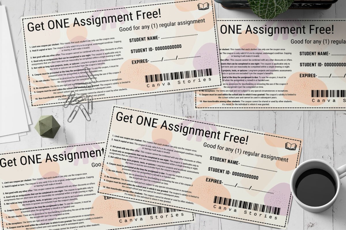 Editable Get ONE Assignment Free! Surprise Ticket Template – Canva + PDF/JPEG – Concert, Travel, Party, Reunion, Birthday, Christmas, Vacation – Instant Download & Fully Customizable – Memorable Digital Ticket Surprise Gift for Him / Her