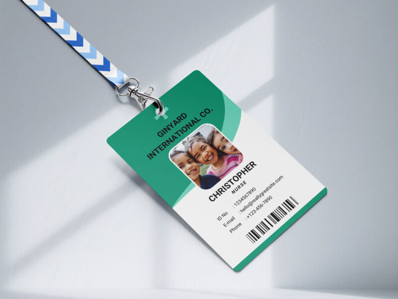 Ginyard international co. ID Badge, Custom ID Badge, Custom ID Card, Id Card Template, Employee Badge, Canva Template, Ginyard international co. Badge, Office Badge