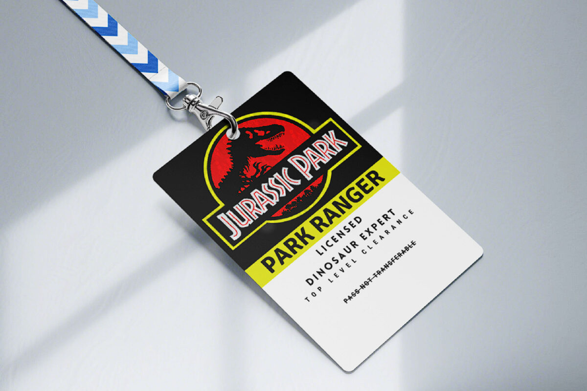 Jurassic Park Ranger ID Badge, Custom ID Badge, Custom ID Card, Id Card Template, Employee Badge, Canva Template, Science lab, Jurassic Park Ranger ID Badge, Office Badge