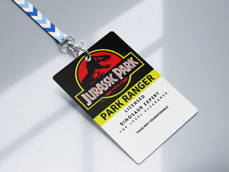 Jurassic Park Ranger ID Badge, Custom ID Badge, Custom ID Card, Id Card Template, Employee Badge, Canva Template, Science lab, Jurassic Park Ranger ID Badge, Office Badge