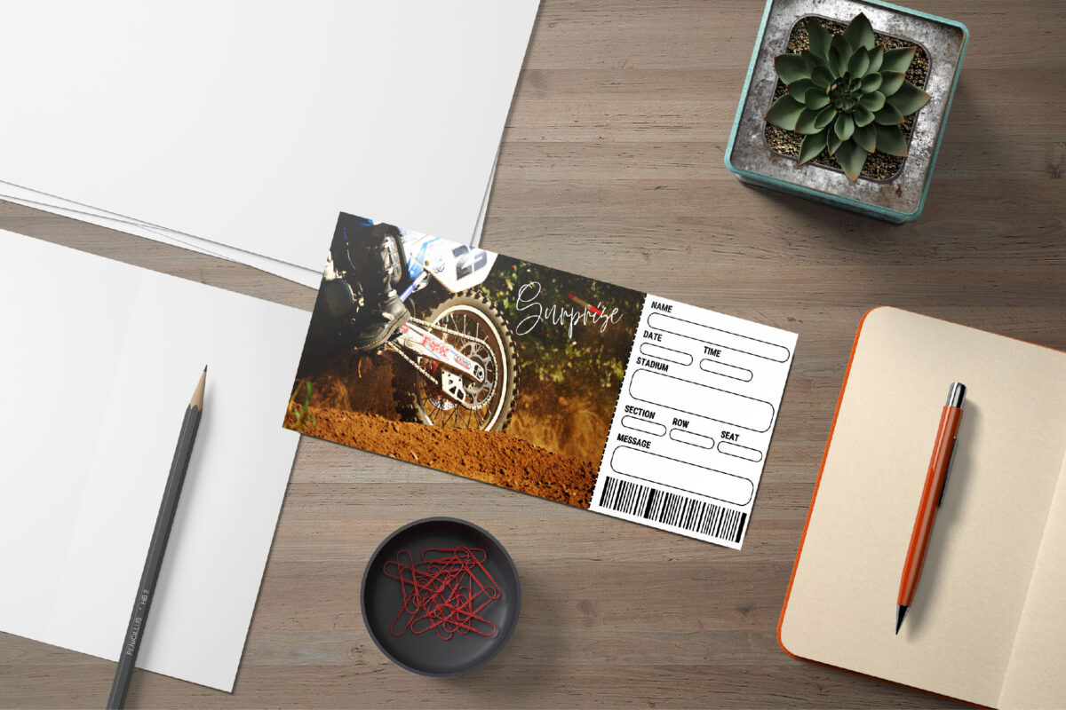 Editable Monster bike Surprise Ticket Template – Canva + PDF/JPEG – Concert, Travel, Party, Reunion, Birthday, Christmas, Vacation – Instant Download & Fully Customizable – Memorable Digital Ticket Surprise Gift for Him / Her - Image 4
