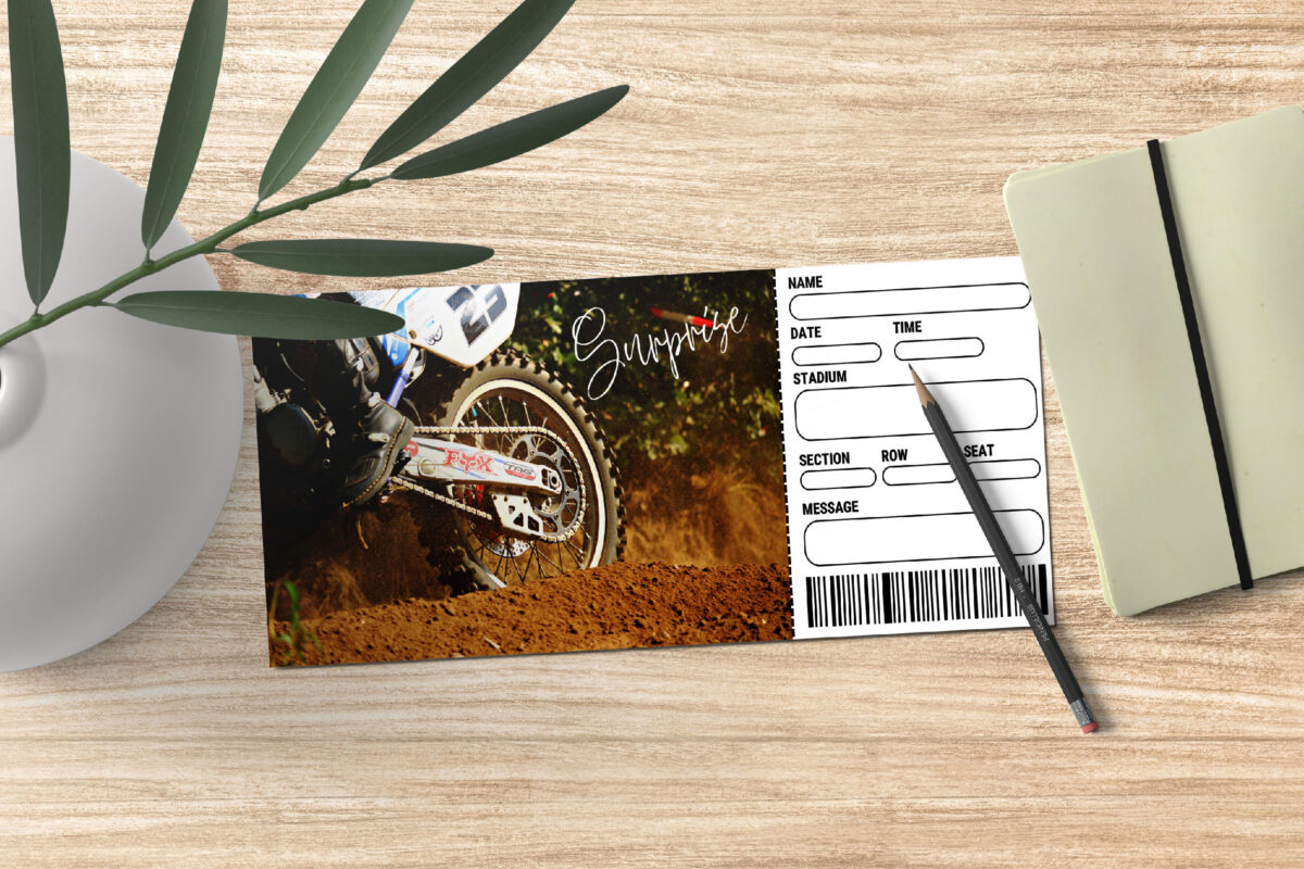Editable Monster bike Surprise Ticket Template – Canva + PDF/JPEG – Concert, Travel, Party, Reunion, Birthday, Christmas, Vacation – Instant Download & Fully Customizable – Memorable Digital Ticket Surprise Gift for Him / Her - Image 3