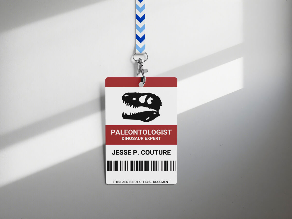 Paleontologist Dinosaur Expert ID Badge, Custom ID Badge, Custom ID Card, Id Card Template, Employee Badge, Canva Template, Paleontologist Dinosaur Expert Badge, Office Badge - Image 2