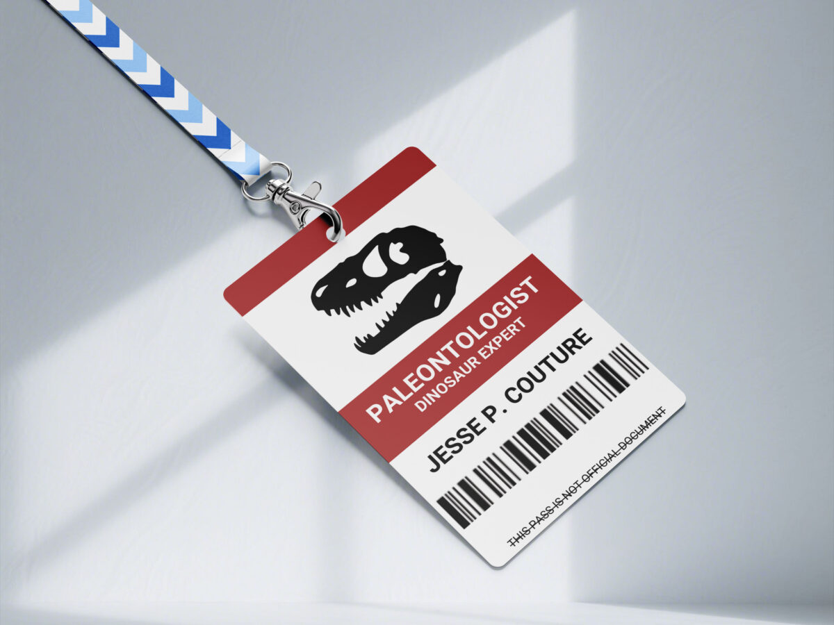 Paleontologist Dinosaur Expert ID Badge, Custom ID Badge, Custom ID Card, Id Card Template, Employee Badge, Canva Template, Paleontologist Dinosaur Expert Badge, Office Badge