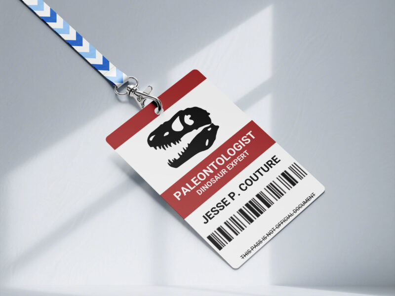 Paleontologist Dinosaur Expert ID Badge, Custom ID Badge, Custom ID Card, Id Card Template, Employee Badge, Canva Template, Paleontologist Dinosaur Expert Badge, Office Badge