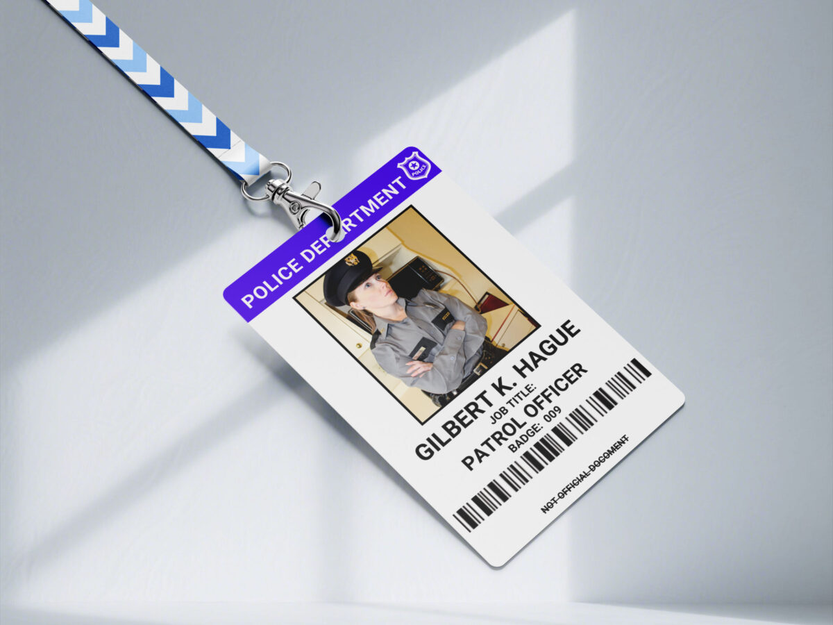 Police Department ID Badge, Custom ID Badge, Custom ID Card, Id Card Template, Employee Badge, Canva Template, Science lab, Police DepartmentID Badge, Office Badge