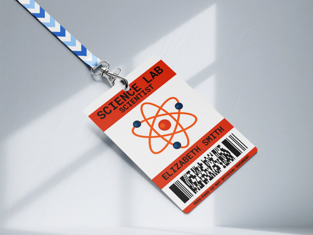Science lab, scientist ID Badge, Custom ID Badge, Custom ID Card, Id Card Template, Employee Badge, Canva Template, Science lab, scientist Badge, Office Badge
