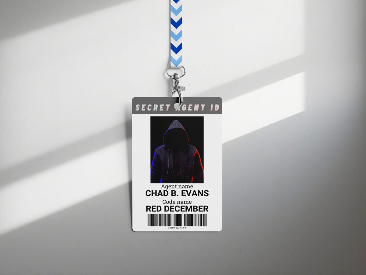 Secret agent ID Badge, Custom ID Badge, Custom ID Card, Id Card Template, Employee Badge, Canva Template, Science lab, Secret agent ID Badge, Office Badge - Image 2