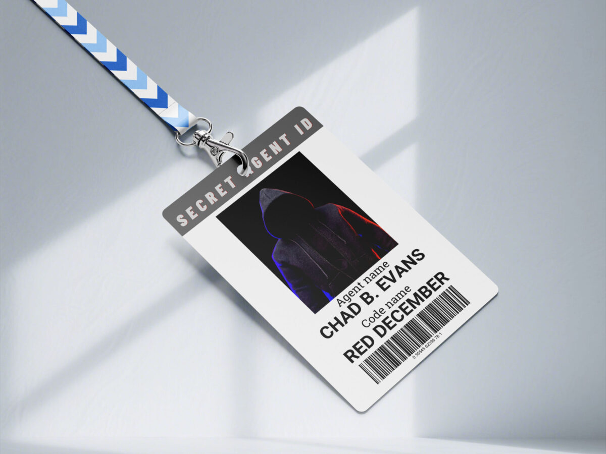 Secret agent ID Badge, Custom ID Badge, Custom ID Card, Id Card Template, Employee Badge, Canva Template, Science lab, Secret agent ID Badge, Office Badge